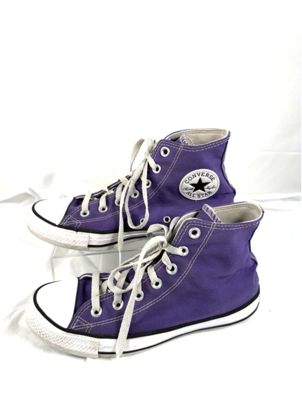 Converse Chuck Taylor All Star High Top Purple Canvas Sneakers 137833F Wo's 8